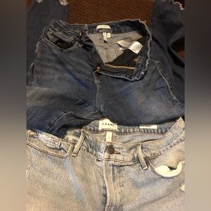 Set of 2 good American jeans 6/28 FRAME shorts 31/M excellent condition